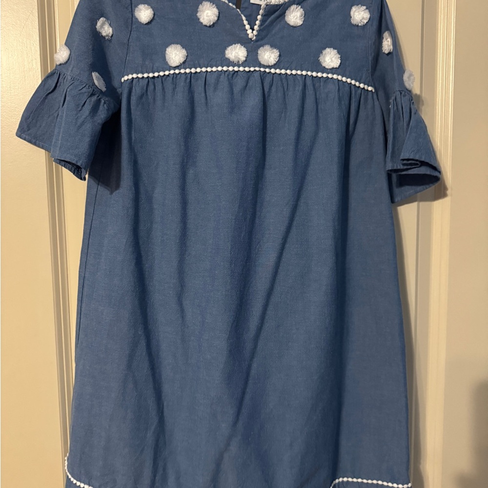 Crown & Ivy Blue Ruffled Puff Sleeve Sundress